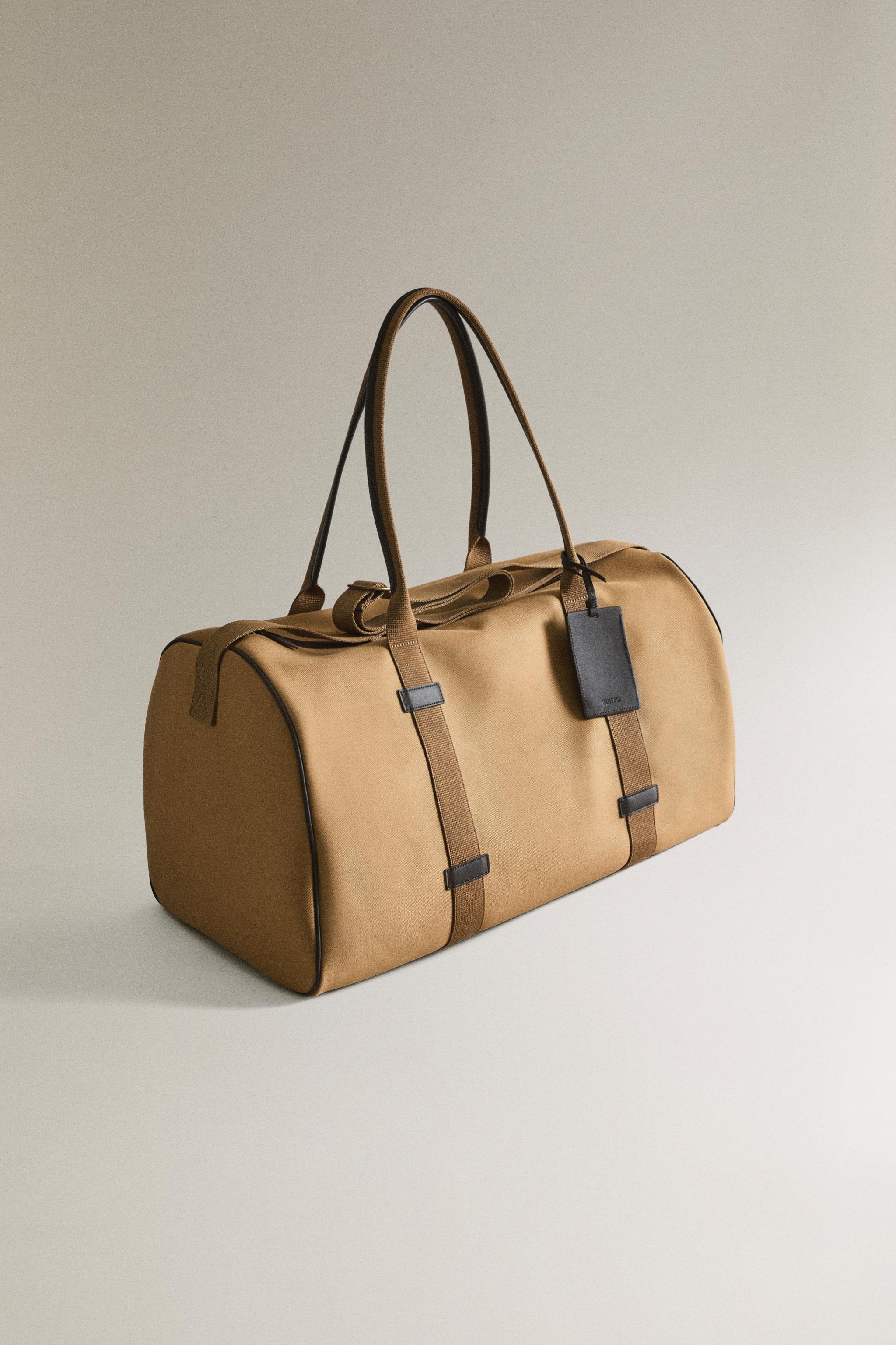 SAC DE VOYAGE COTON ET CUIR